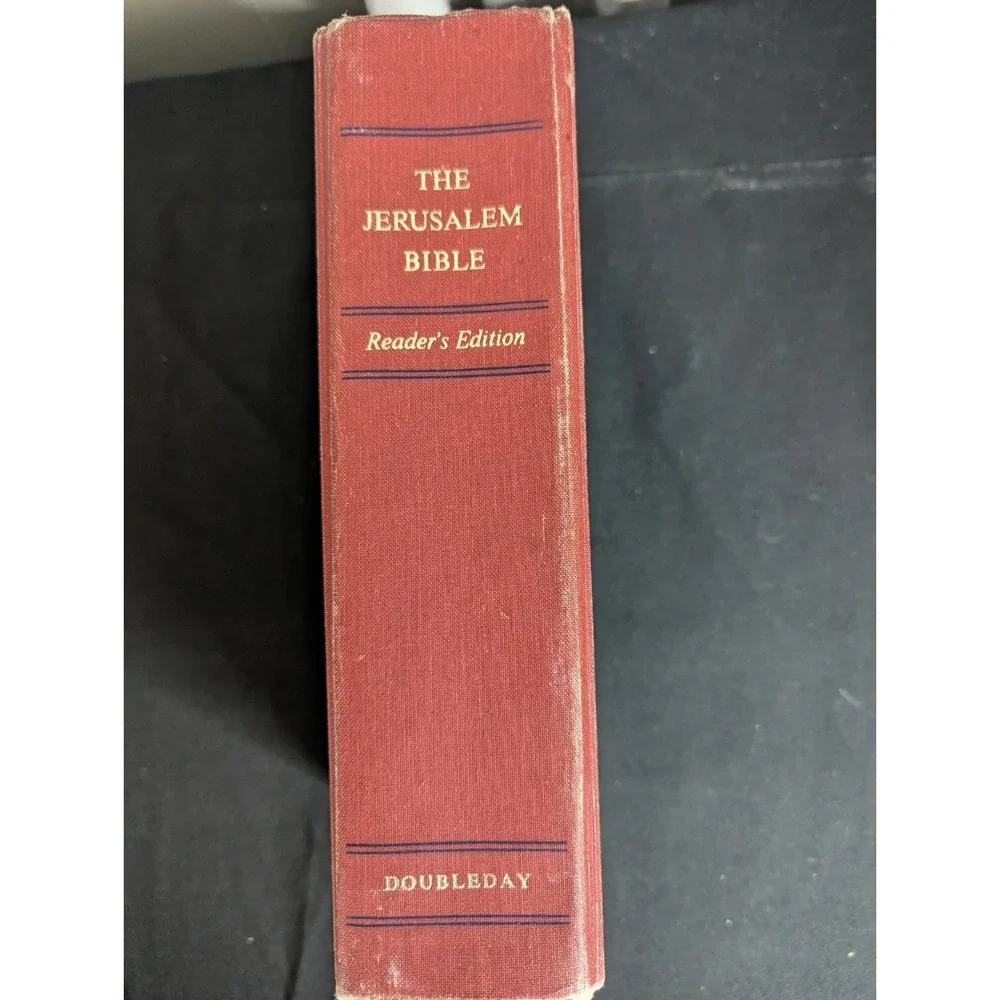 Vintage THE JERUSALEM BIBLE 1970's readers‎ edition hardcover book estate find